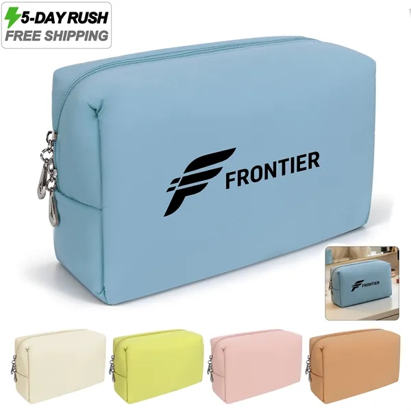 5 Day Rush Puffy Nylon Waterproof Travel Makeup Bag