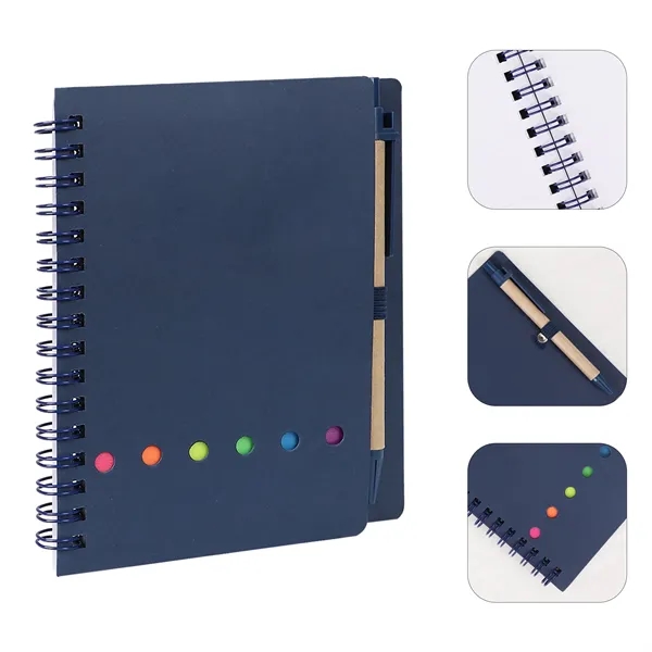 5 Day Rush Mini Kraft Spiral Notebook W/ Sticky Notes&Pen