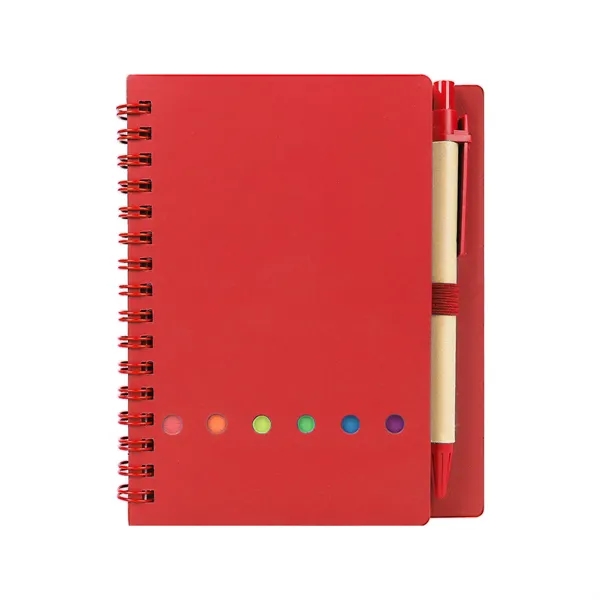 5 Day Rush Mini Kraft Spiral Notebook W/ Sticky Notes&Pen