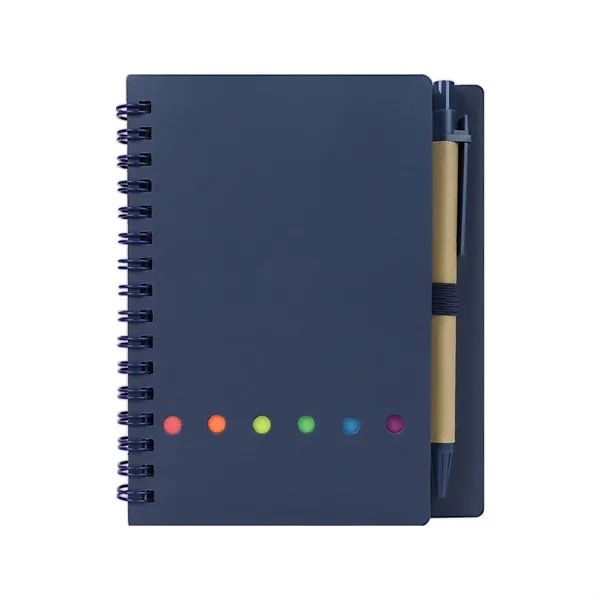 5 Day Rush Mini Kraft Spiral Notebook W/ Sticky Notes&Pen