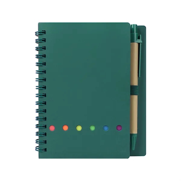 5 Day Rush Mini Kraft Spiral Notebook W/ Sticky Notes&Pen