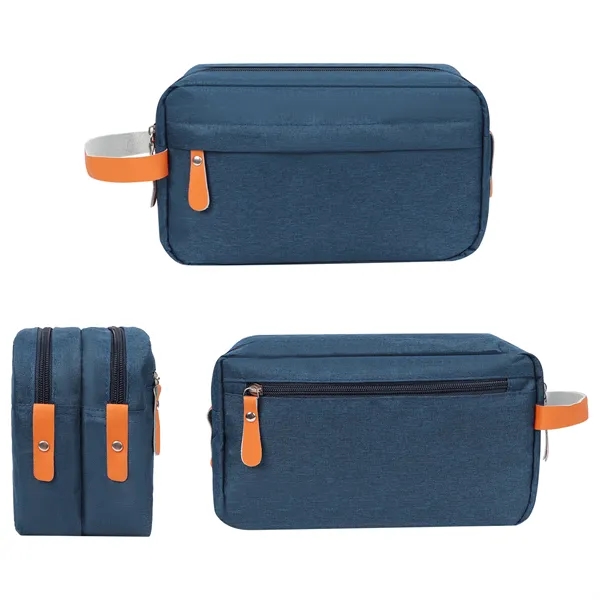 5 Day Rush Heathered Travel Toiletry Bag W/PU Handle