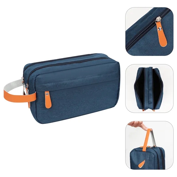 5 Day Rush Heathered Travel Toiletry Bag W/PU Handle