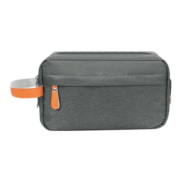 5 Day Rush Heathered Travel Toiletry Bag W/PU Handle