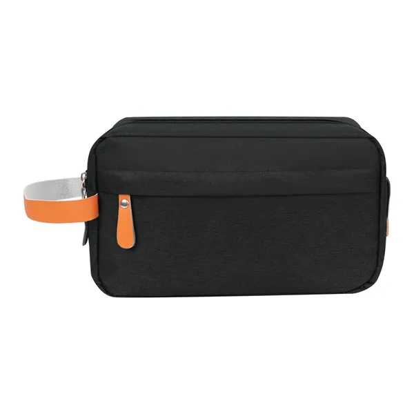 5 Day Rush Heathered Travel Toiletry Bag W/PU Handle