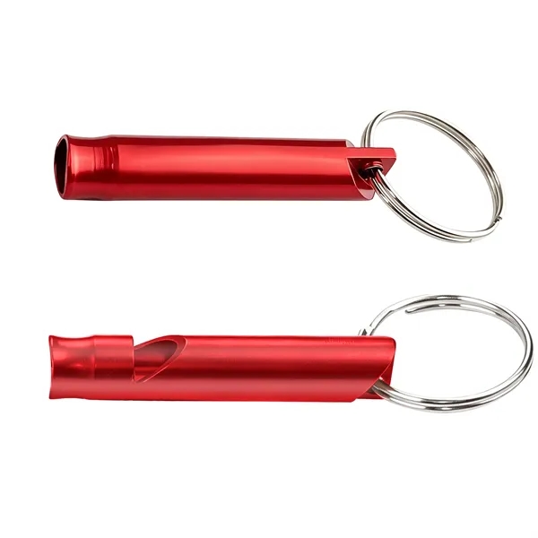 Mini Aluminum Emergency Whistle W/ Keychain