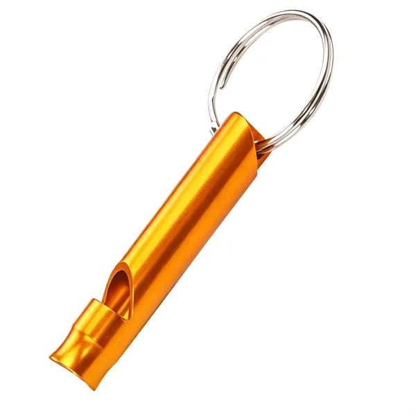 Mini Aluminum Emergency Whistle W/ Keychain