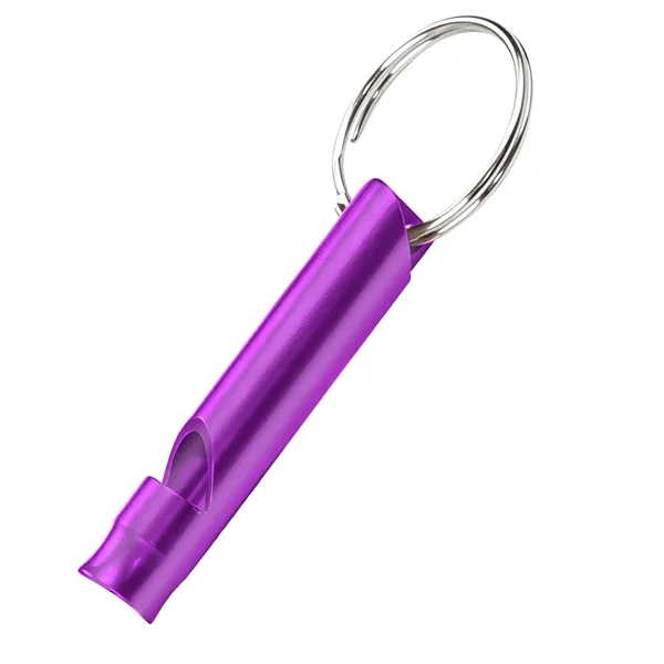 Mini Aluminum Emergency Whistle W/ Keychain