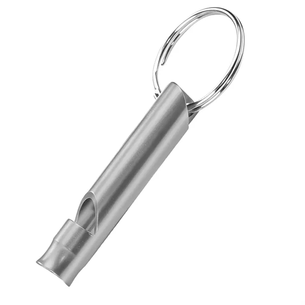 Mini Aluminum Emergency Whistle W/ Keychain
