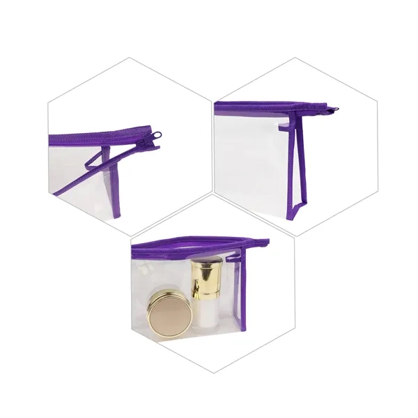 5 Day Rush Clear Travel Zippered Security Toiletry Pouch