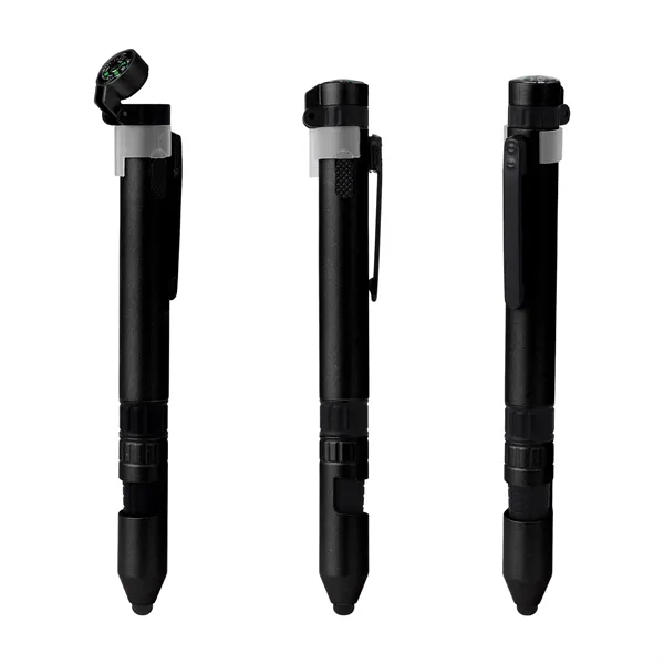 5 Day Rush 7 In 1 Multifunction Tool Pen W/ Stylus&Compass