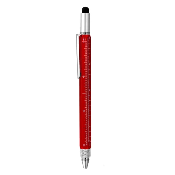 5 Day Rush 6 In 1 Multifunction Tool Pen W/ Stylus & Level