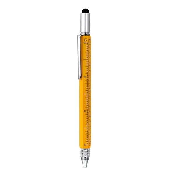 5 Day Rush 6 In 1 Multifunction Tool Pen W/ Stylus & Level