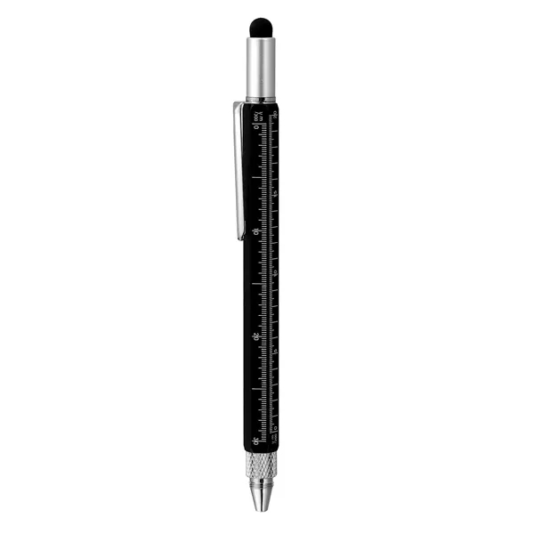 5 Day Rush 6 In 1 Multifunction Tool Pen W/ Stylus & Level