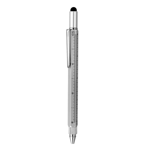 5 Day Rush 6 In 1 Multifunction Tool Pen W/ Stylus & Level