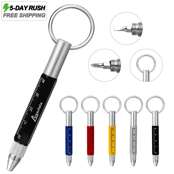 5 Day Rush 6 In 1 Metal Multifunction Tool Ballpoint Pen