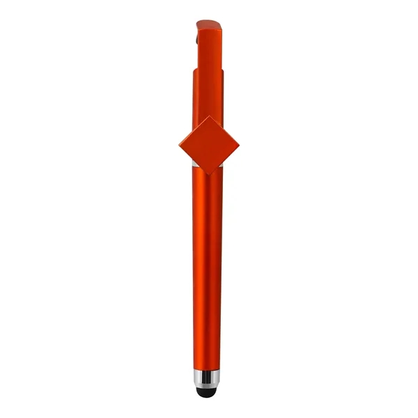 5 Day Rush 3 In 1 Plastic Gel Ink Pen W/ Stylus&Phone Stand