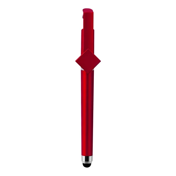 5 Day Rush 3 In 1 Plastic Gel Ink Pen W/ Stylus&Phone Stand