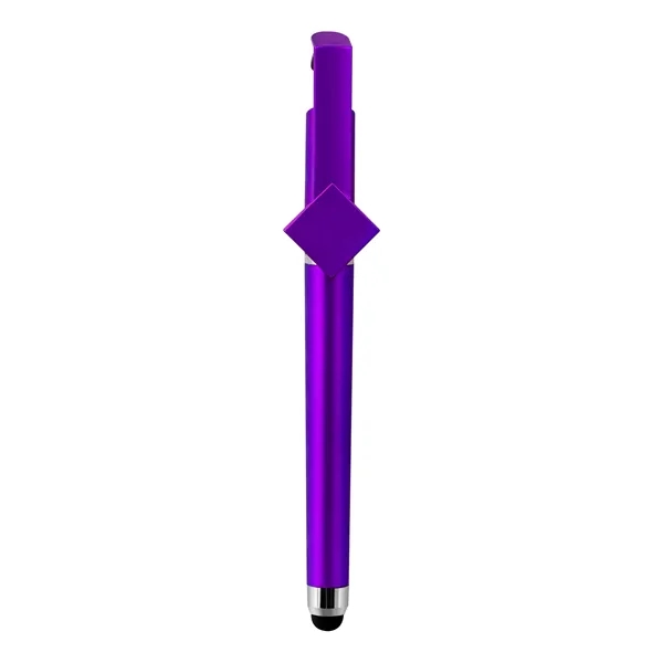 5 Day Rush 3 In 1 Plastic Gel Ink Pen W/ Stylus&Phone Stand
