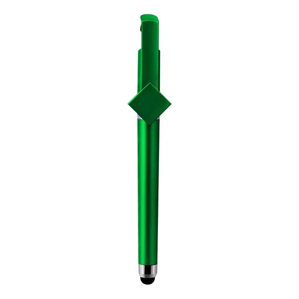 5 Day Rush 3 In 1 Plastic Gel Ink Pen W/ Stylus&Phone Stand