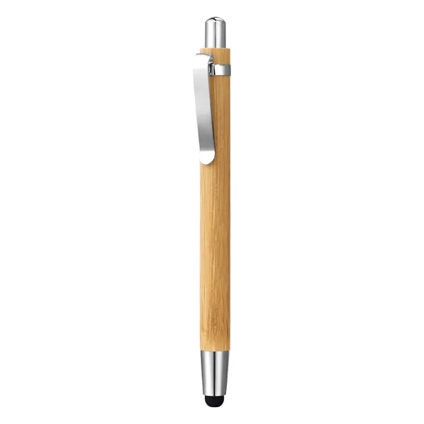 5 Day Rush 2 In 1 Bamboo Retractable Ballpoint Pen W/Stylus