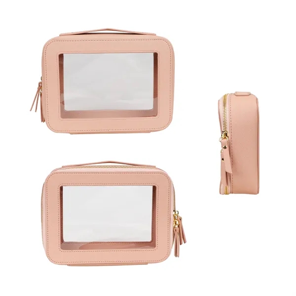 5 Day Rush Portable PU Leather Waterproof Clear Makeup Bag