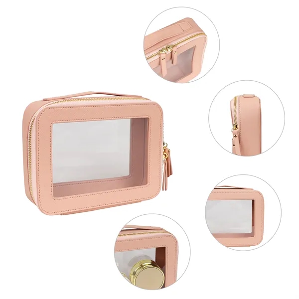 5 Day Rush Portable PU Leather Waterproof Clear Makeup Bag