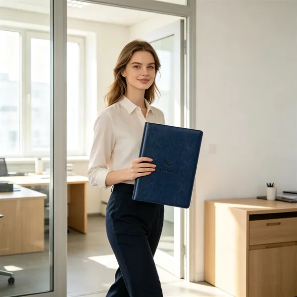 5 Day Rush PU Business Portfolio Folder W/ Clipboard & Pen