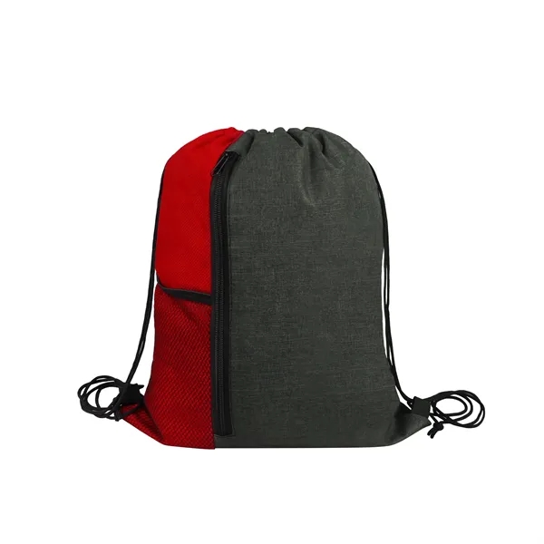 5 Day Rush Sports Drawstring Backpack W/Zipper Pocket
