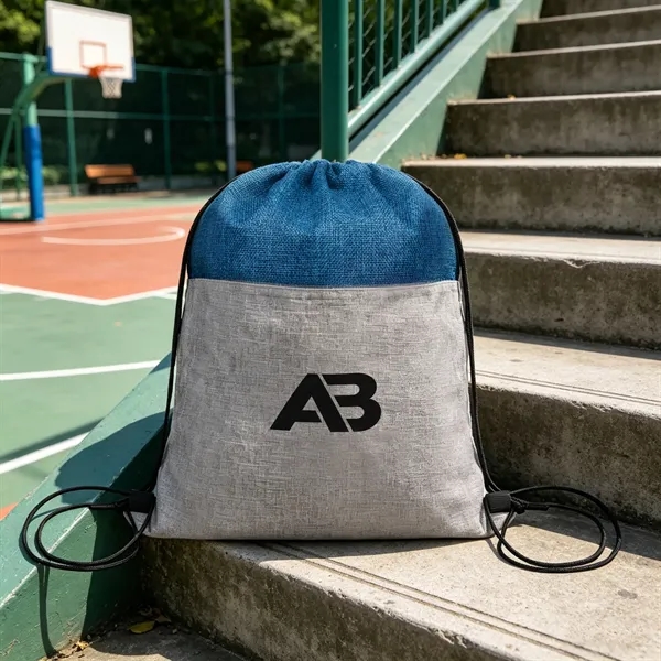 5 Day Rush Two Tone Drawstring Backpack Bag 13"x16.5"
