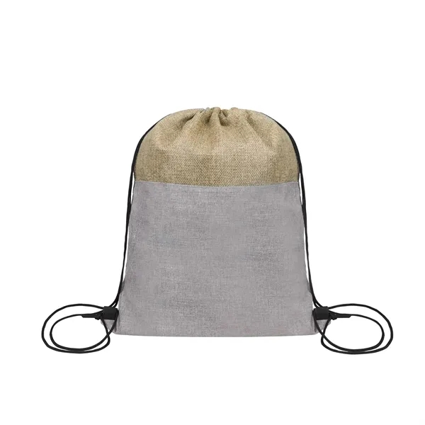 5 Day Rush Two Tone Drawstring Backpack Bag 13"x16.5"