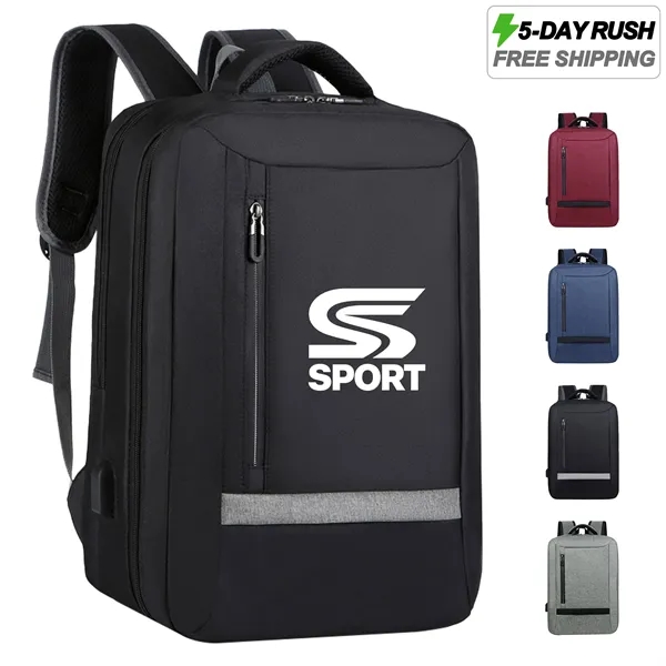 5 Day Rush Carry On Travel Laptop Backpack W/ USB Port