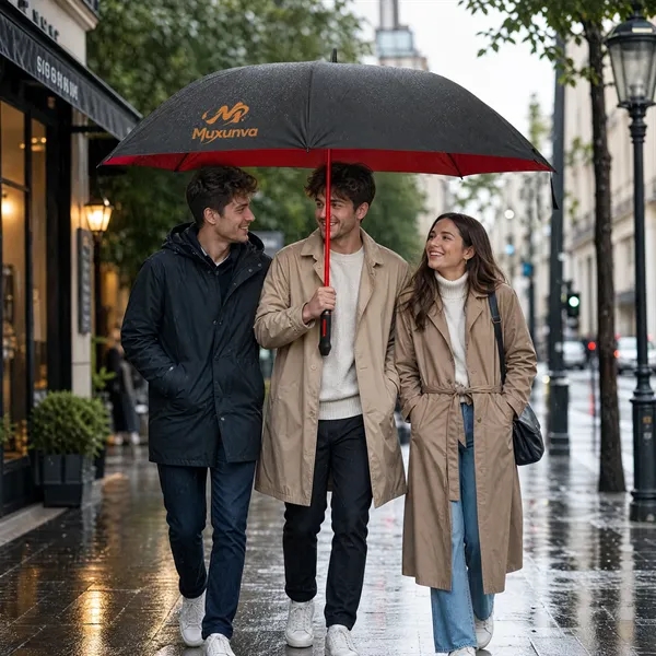 4 Day Rush 61" Arc Double Canopy Auto Open Golf Umbrella