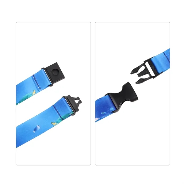 4 Day Rush 3/4" Breakaway ID Lanyard W/ Detachable Buckle