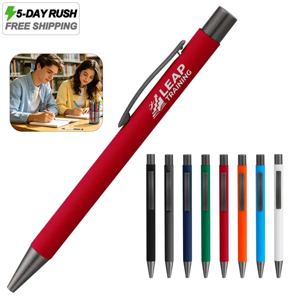 5 Day Rush 1.0mm Soft Touch Metal Click Pen