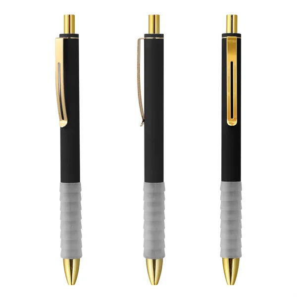 5 Day Rush Plastic Retractable Ballpoint Pen W/Rubber Grip