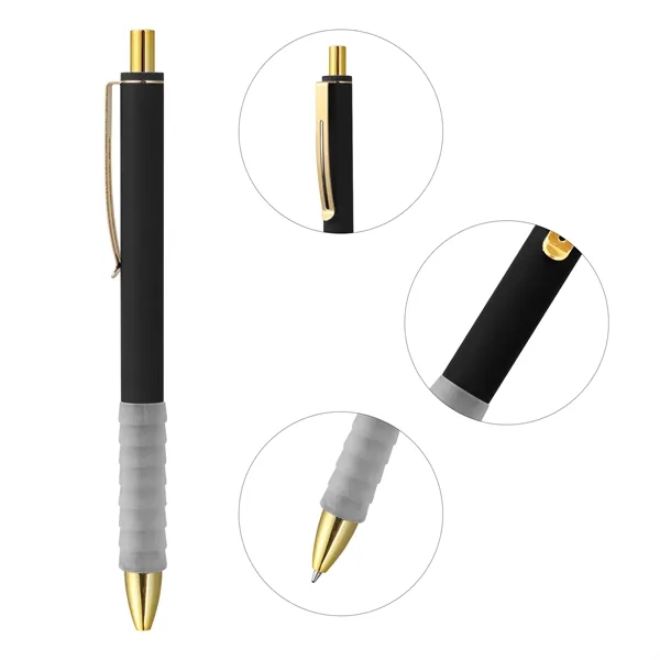 5 Day Rush Plastic Retractable Ballpoint Pen W/Rubber Grip