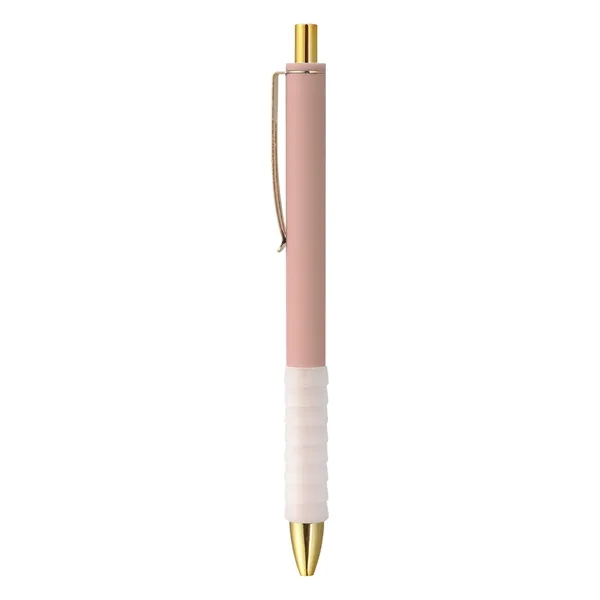 5 Day Rush Plastic Retractable Ballpoint Pen W/Rubber Grip