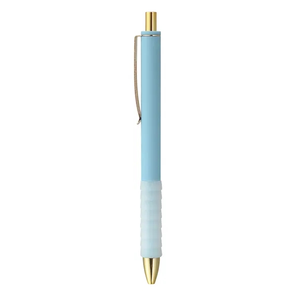 5 Day Rush Plastic Retractable Ballpoint Pen W/Rubber Grip