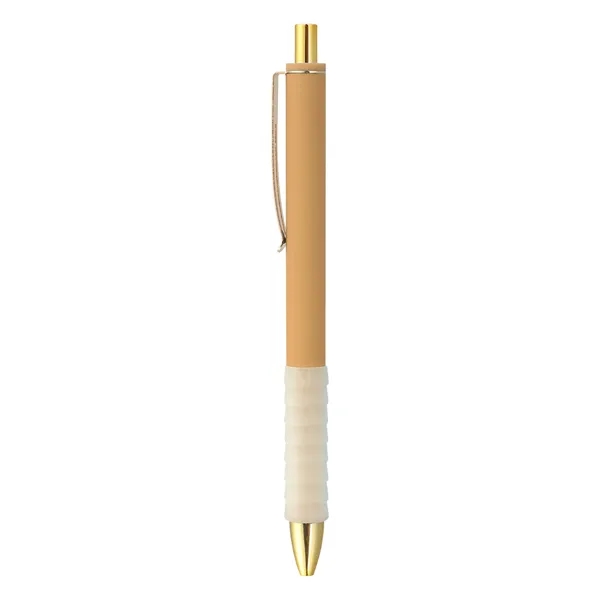 5 Day Rush Plastic Retractable Ballpoint Pen W/Rubber Grip