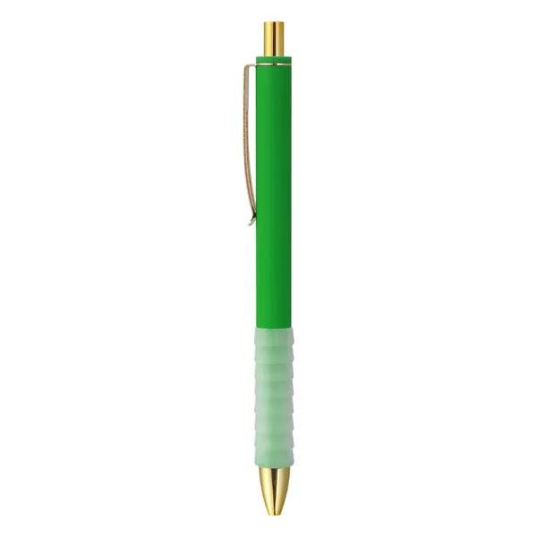 5 Day Rush Plastic Retractable Ballpoint Pen W/Rubber Grip
