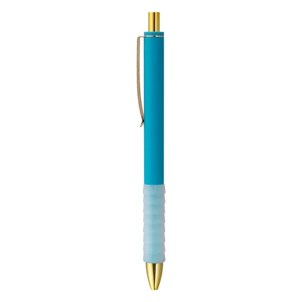 5 Day Rush Plastic Retractable Ballpoint Pen W/Rubber Grip
