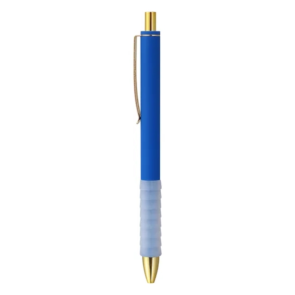 5 Day Rush Plastic Retractable Ballpoint Pen W/Rubber Grip
