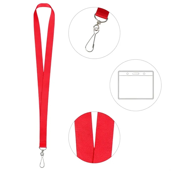 3 Day Rush 3/4" Custom Lanyard W/ Clear PVC Badge Holder