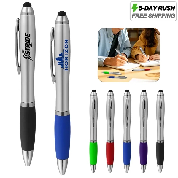 5 Day Rush Soft Touch Stylus Ballpoint Pen W/ Twist Action
