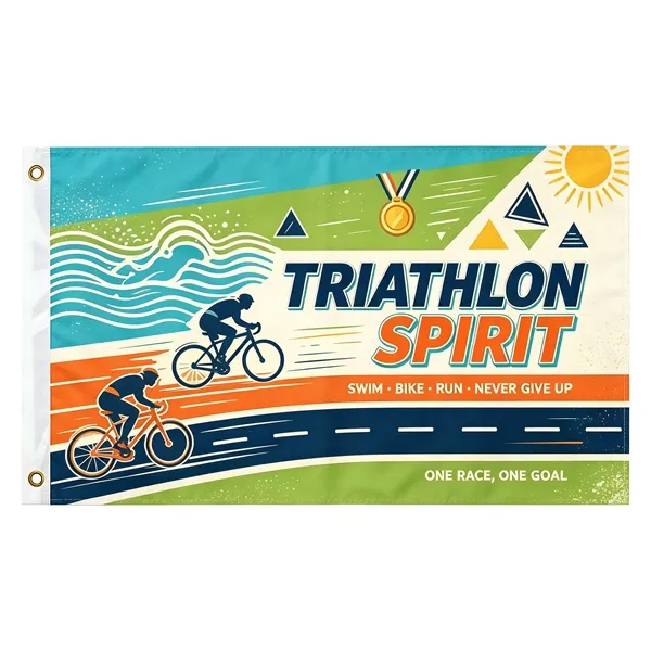 2 Day Rush 3'x5' Double Sided Printed Polyester Outdoor Flag