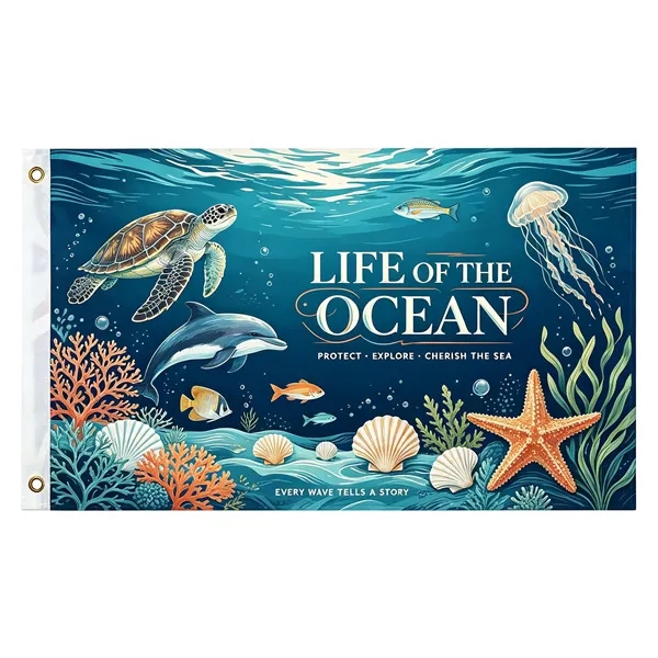 2 Day Rush 3'x5' Double Sided Printed Polyester Outdoor Flag