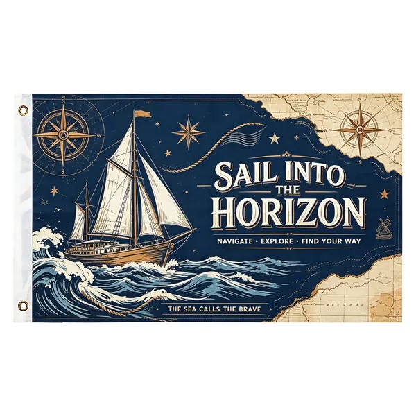2 Day Rush 3'x5' Double Sided Printed Polyester Outdoor Flag
