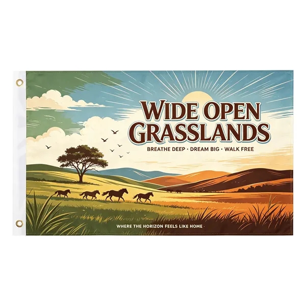2 Day Rush 4'x6' Double Side Printed Polyester Flags Outside