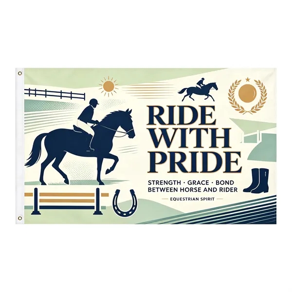 2 Day Rush 3'x5' Single Sided Custom Polyester Outdoor Flag